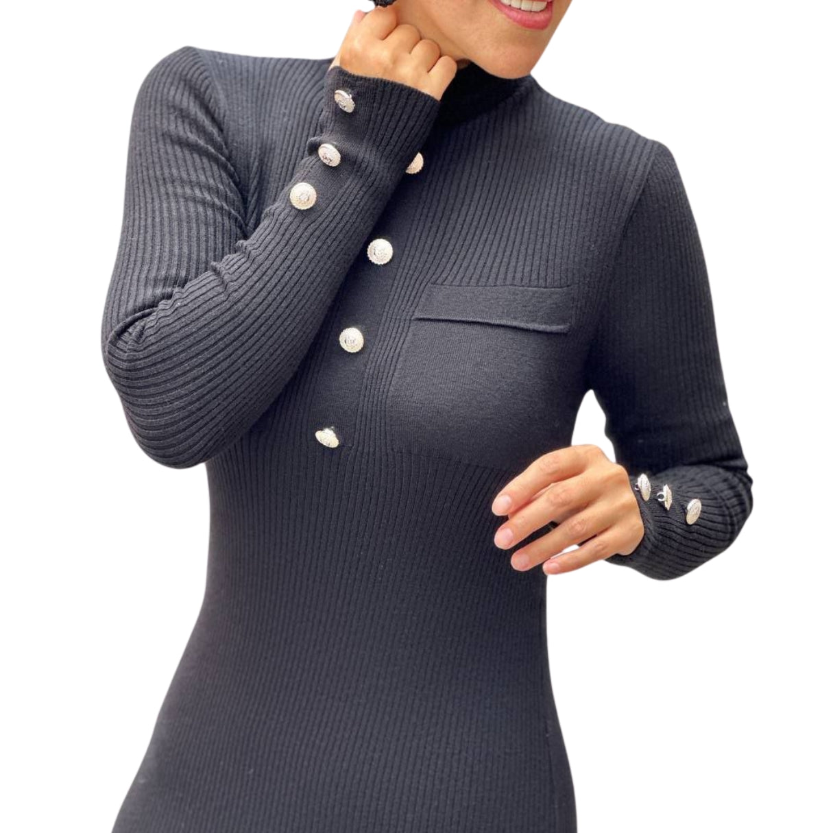Casual Women's Red Stretchable Ribbed Knit Midi Dress - Slim Fit, Standard Sizes - Womenswear Casual Wear