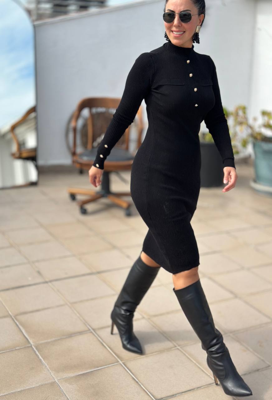 Casual Women's Red Stretchable Ribbed Knit Midi Dress - Slim Fit, Standard Sizes - Womenswear Casual Wear