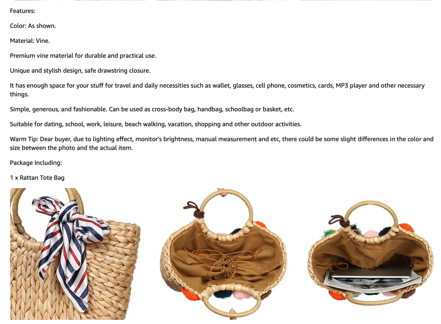 Straw bags